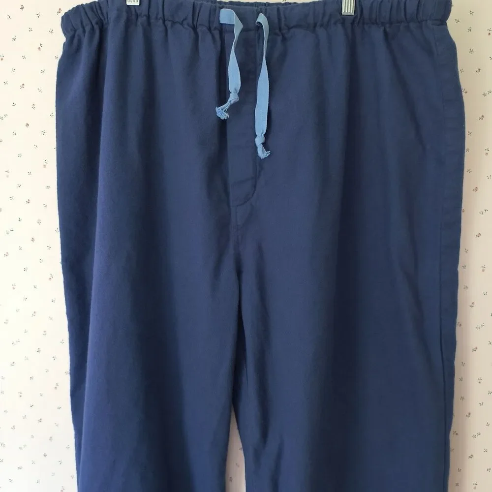 Vermont Country Store Pajama Set Mens 3X Blue Portuguese Cotton Flannel Cozy PJs - Picture 12 of 16